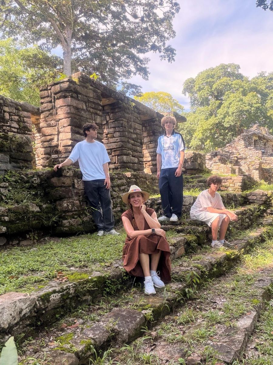 Catherine Canales with family in Chiapas, Mexico
